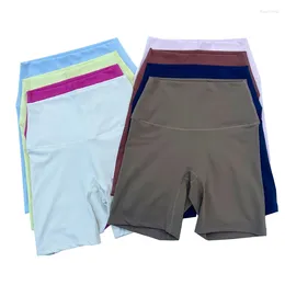 Shorts ativos motoqueiro esportivo feminino nua sentindo cintura alta yoga push up fitness leggings Controle slim