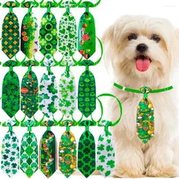 ملابس الكلاب 10pcs رقب st patrick عيد الأليف مستلزمات Cat Bow Tie White Bows Bowties Dogs