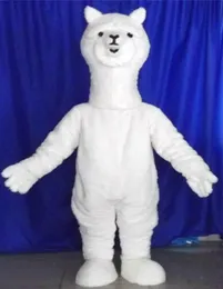 2024 Halloween Alpaca Maskottchen Kostümanzug Werbung Animal Sheep Party Spiel Erwachsene Outfit Outdoor TOCK