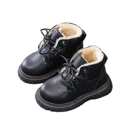 بطانة فخم دافئة أطفال الثلج أحذية الثلج المضادة للانكليتين ناعم مع مواد مودية طفل طفل طفل فتيات الشتاء أحذية الشتاء E08061