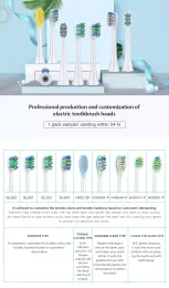 4 st/packar elektriska tandborsteersättningshuvuden Dupont Brestles Munstycken Tandborstehuvud för Philips Sonicare HX3/6/9 -serien