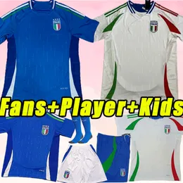 Itália Bonucci Jerseys de futebol Jorgino insigne verratti hiesa barella spinazzola chiellini italys 2024 2025 masculino fã de camisa de futebol