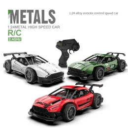 RC Car Metal 2,4G 1:24 15 км/ч высокоскоростные дрифтовые автомобили Подарок для взрослых пульт дистанционного управления.