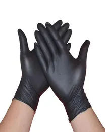 100 pcs Hochwertige Einweg -Einweg -Schwarz -Nitril -Handschuhe Pulver für Inspektion Industrial Lab Home und Supermaket Komfortable BLAC4977377