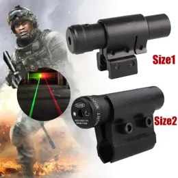 ポインター戦術的な赤い緑色のドットレーザーポインター照準器20mm/11mmレールマウントレーザードット照準器用視力照射用AK47 AR15ハンティング