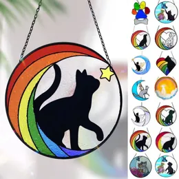 Decorative Figurines Hanging Chains Pet Dog Suncatcher Bright Color Fade-resistant Loss Ornament For Lovers Meaningful Supplies Gifts