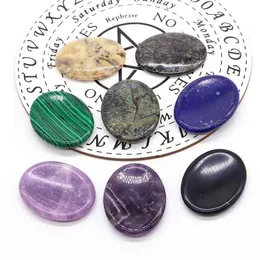 Massage Stones Rocks 35x45mm جميلة نسيان الحجارة الكريستالية النجاح الثروة الصحية Reiki الطاقة شقرا الأحجار الكريمة الإبهام السائبة بالجملة 240403