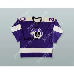 Gdsir Custom TERRY HOLBROOK 20 WHA CLEVELAND CRUSADERS PURPLE HOCKEY JERSEY NEU Top Ed S-M-L-XL-XXL-3XL-4XL-5XL-6XL