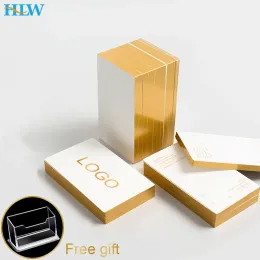Envelopes 100pcs Customized Business Card High Grade Gold Foil Card Doublesided Printing Business Card Thank You Card 500g 90x54mm
