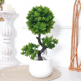 Fiori decorativi 1pc-29 cm/23 cm/17 cm Simulazione Ginkgo Leaf Green Plant Pot Desktop Decoration Office