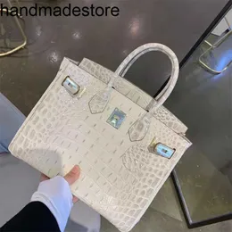 Designer de couro genuíno BK Crocodile Bone Bolsa Cadeia de moda clássica versátil saco de couro feminino