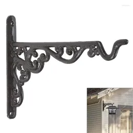 Hooks Cast Iron Flower Pot Plant Hanger hängande planterare Basket Väggkrok med skruvar Vintage konsol Stativ för fågelmatare