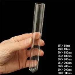 Supplies 12Pcs/lot Length 180/200/300mm Transparent Glass Test Tubes with Round Bottom for School/Laboratory Glassware