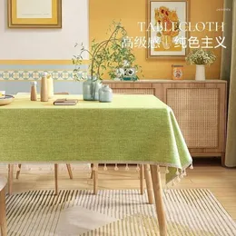 Tischtuch wasserdichte quadratische Färbungs-Tablhoil-resistente und waschbare Tischdecke High-End-Baumwollwäsche Ess-Esstee