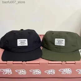 볼 캡 볼 캡 일본 브랜드 WTAPS Mens 여성 야구 모자 낚시 캐주얼 Pinrt Sun Hat Street 힙합 트럭 운전사 아버지 SnapbackQ240403