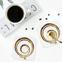 테이블 매트 감사의 상징 코스터 주방 플레이스 매트 방수 절연 컵 커피 장식 홈 테이블웨어 패드 세트 4