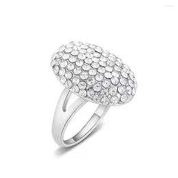 Cluster Rings äkta 925 Sterling Silver Breaking Dawn Bella Engagement Wedding Ring With Heart Shape Metal Box