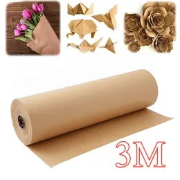 Lifestyle 30m Kraft Wrapping Rotolo rotolo di carta riciclata marrone liscia per bambini regalo arte bouquet regalo fai -da -te poster di imballaggi da imballaggio