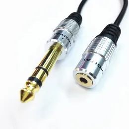 2024 Novo Audio Aux 6,35mm 1/4 "masculino a 3,5 mm fêmea 1/8" Súcego Adaptador de plugue de plugue Cabo 0,3m Novo adaptador de Audio Aux