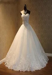 Nuova immagine reale 2020 Elegante abito da sposa in pizzo di lusso Vintage Plus size abiti da ballo Vestitido de Noiva Misuratura su misura su misura 906159172