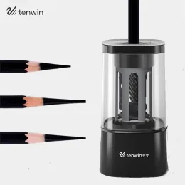 シャープナーズTenwin Electric Automatic Pencil Sharpener Heavy Duty USB Battry Rotary文房具のためのさまざまな鉛筆機械学具