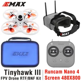 Emax tinyhawk III 3 FPV Race Drone Rone Rtf Kit с очками и контроллером передатчика Удаленный FPV Starter Racing Quadcopter