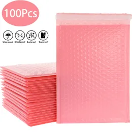 Mailers 100pcs Pubble Sailers Pluged Pluded Pearl Film Gift Present Mail Parces For Book Magazine Cinist Mailer Self Seal Bag