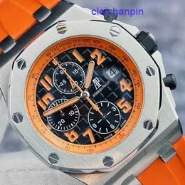 Kalendarz AP Zegarek na rękę Royal Oak Offshore Series 26170st Orange Volcano twarz Chronometer Automatyczne mechaniczne męskie zegarek