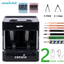 Ostryniacze Tenwin Automatyczny ołówek elektryczny Mini USB podwójna moc zaopatrzenia w Studenci Studenci Studenci na ołówek 612 mm