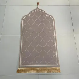 Triângulo de oração muçulmana tapete islâmico Salat Musallah Tapete de oração eid Ramadã Crianças muçulmanas Oração adulta tapete de tapete da mãe dia presente 240403