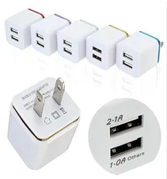 5V 21 1AダブルUSB AC Travel US WALL充電器プラグSAMSUNG GALAXY HTC SMART PHONE ADAPTER9325122用デュアル充電器