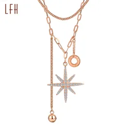 18K Real Gold Star Necklace North David New Design Gold Moon 및 Star와 Star Sign 18k Gold Jewelry Real Diamond