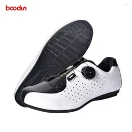 Sapatos de ciclismo Boodun Bicycle Homens e mulheres sem bloqueio de borracha respirável não esportes casuais