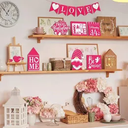 Party Dekoration Liebe Wärme Home Requenta Valentinstag Holz Zwerg Zwerg Herztisch Ornamente für Vorschlag Hochzeit