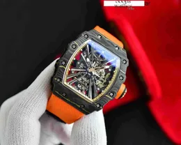 Watch Top Quality Swiss Movement Watch Ceramic Dial with Diamond RM1201 Real Tourbillon fantasic superb men 1381 highend quality uhr NTPT all carbon