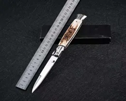 Nowy amerykański włoski styl 9 -calowy MAFIA MAFIA Automatyczna nóż D2 Blade Rejonka Pojedyncza akcja kempingowa kemping kemping AU1634695