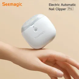 レギンスYoupin Seemagic Electric Automatic Nail Clipper Pro Touch Start Infrared Protection Upgrade Cutter Head with LEDライトトリマー