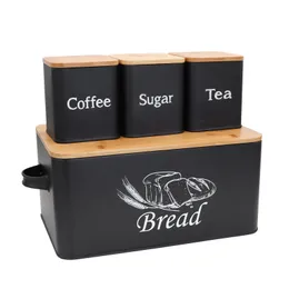 Bread Food Storage Containers Box with Handle and Bamboo Lid for Meal Prep Leftovers Baking Cooking Lunch 240328