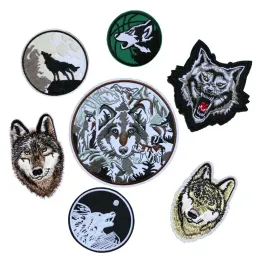 PGY 1pcs Punk Wolf Series Patch per vestiti Adesivo per animali su abbigliamento Patch fai -da -te Cool Appliques Decorazioni per decorazioni per abbigliamento