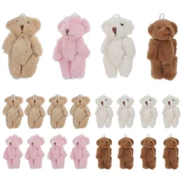 20pcs 6cm Mini Ayı Peluş Oyuncaklar Yumuşak Dolgulu Bear DIY Craft Anahtar Kolye Buket Oyuncak Aksesuarları Hediyeler 240401