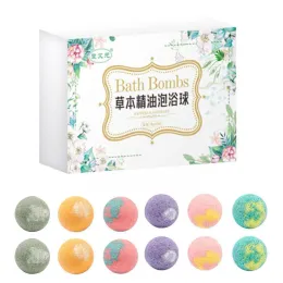 Bath Sdotter 12Pcs Herbal Essential Oil Bubble Bath Ball Organic Spa Natural Mini Gift Bath Ball Bombs Set Bathing Bath Handmade Foot