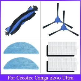 Для Cecotec Conga 2290 Ultra Robot Vacuum Cleaner Main / Side Brush Filter Filter Mop ткани ткани аксессуары замены аксессуары