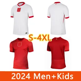 Polen Soccer Jerseys 2024 Home and Away Jersey Zielinski Kiwior Szymanski Bulka Lewandowski Zalewski Player Version Men Kids Kits Kits