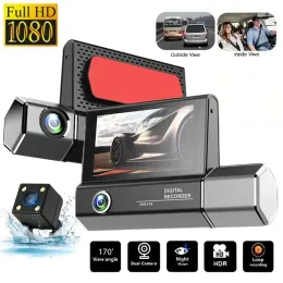 DVRS CAR DVR 3.0 COUN DASH CAR DVR HD 1080P 3LENS dentro do veículo Dash Cam três vias DVRS DVRS Registrador de vídeo Dashcam Cam