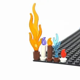 MOC Bonfire Bricks Accessori 37762 37775 Wave Candle Holder Candlestick Modello Educational Toys for Building Blocks Kids