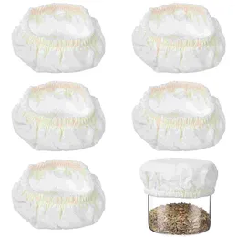 Dinnerware 5 Pcs Fermentation Tank Cloth Cover Jar Lid Covers Can Fabric Bowl Bread For Rising Sourdough Starter Fermenting