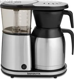 صانعي القهوة Bonavita 8-Cup Maker One Touch Pour Hot Carat Brewing SCA مصدقة من الفولاذ المقاوم للصدأ (BV1900TS) Y240403