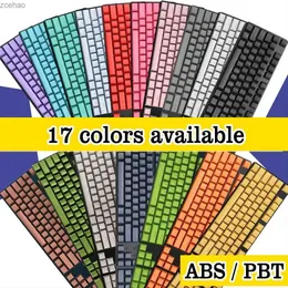 Klavyeler 104pcs PBT/ABS Şeffaf Anahtar Kapak Mekanik Klavye için OEM Profili Çift Lens Arka Işığı Evrensel Değiştirme Anahtarı Kapak Kitl2404