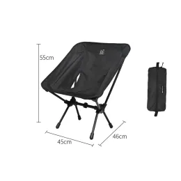 Furnishings ao ar livre Ferramentas de pesca portátil Cadeira de viagem Ultralight cadeira dobrável Superhard High Load Camping Chair Praia Caminhada sede de piquenique