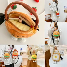 Cute cartoon fun ins French fries burger bag girl everything small body bag creative hand crossbody coin purse